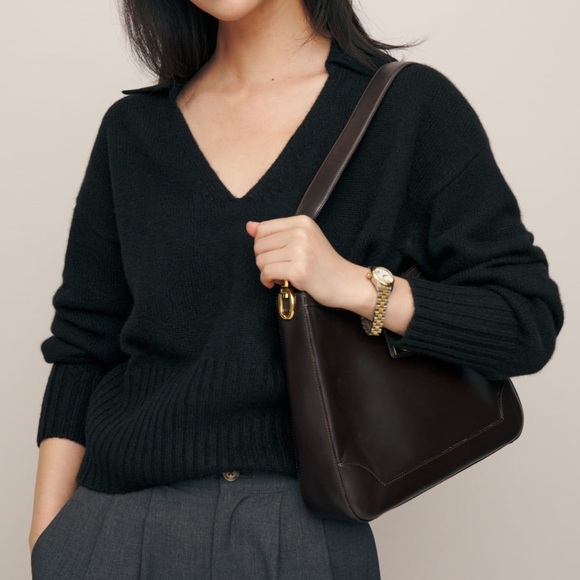 Reformation Sweaters - Reformation Beckie Cashmere Collared Sweater